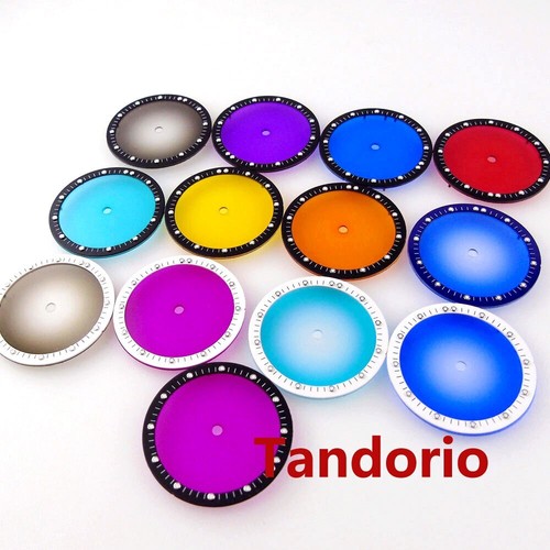 Piezas de reloj 28,5 mm esfera transparente cara luminosa para movimiento NH70 NH72 NH73 - Imagen 6 de 25