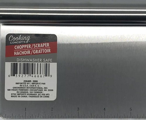 Stainless Steel Bench Scraper / Chopper With Ruler-Must Have In Your Kitchen-NEW - Picture 1 of 12
