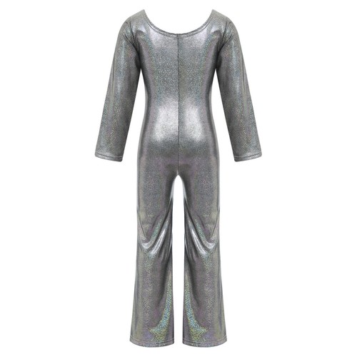 Kids Girls Unitard Party Jumpsuit Long Sleeve Bodysuit Full Body Costume Dance - Picture 38 of 78