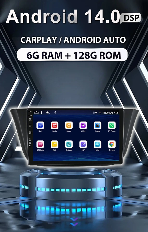 DAB+ Autoradio CarPlay For Iveco Daily 2014-21 Android 14 GPS Navi DSP 6GB+128GB - Bild 3 von 4