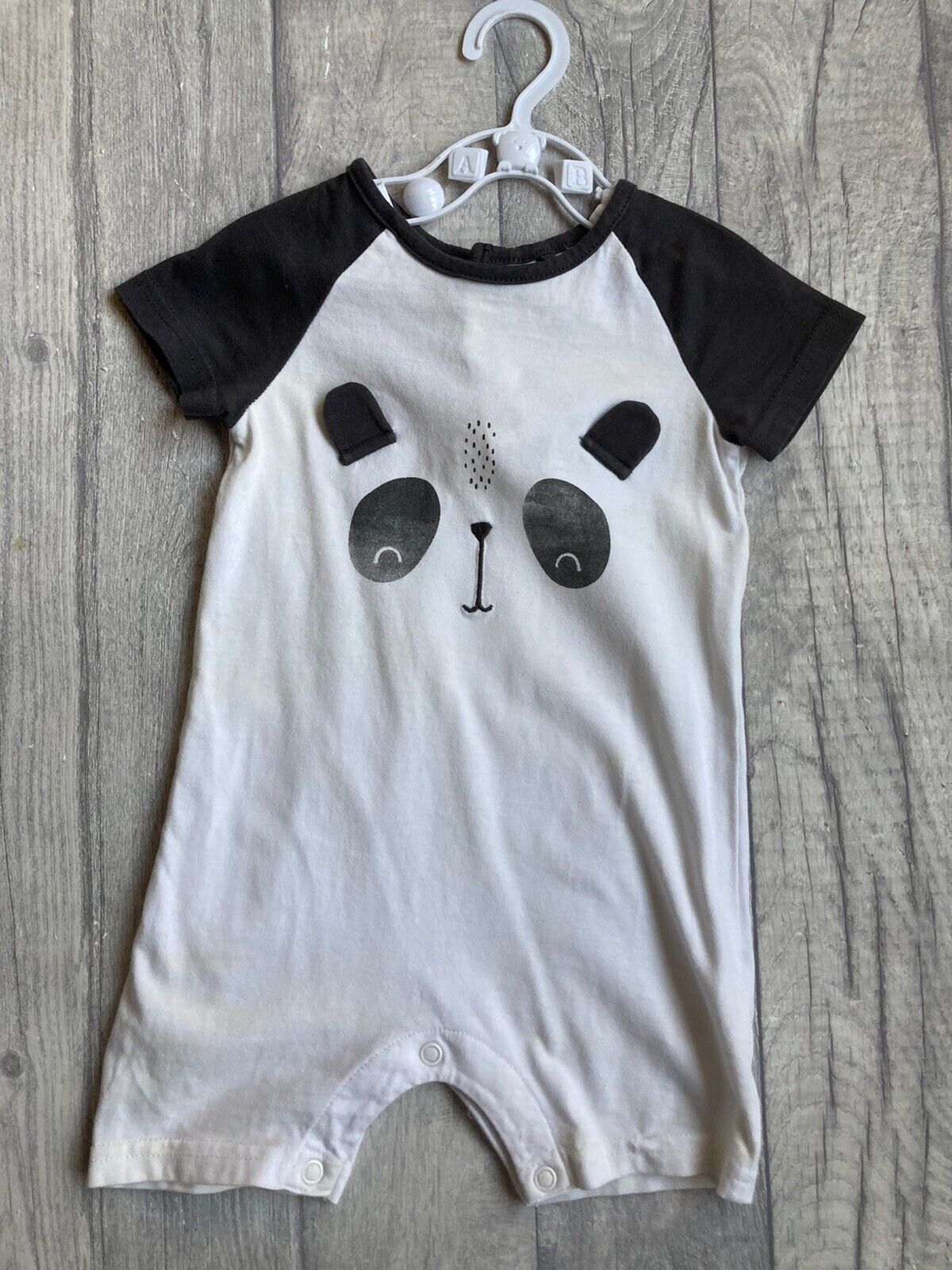 SALE ITEM!! Panda Theme Short Sleeve Romper Baby Boys Clothing 3-6 Months