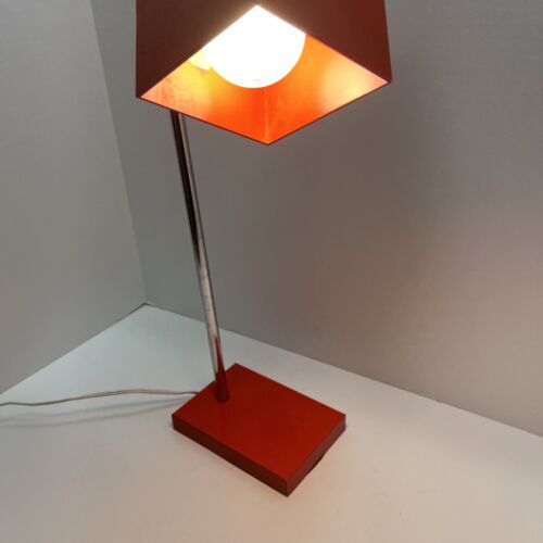 Vintage Cherokee Red Cube Lamp By Robert Sonneman For George Kovacs Working - Picture 18 of 19