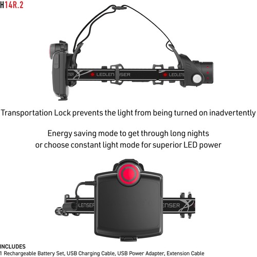 Ledlenser, H14R.2 Rechargeable Headlamp, High Power LED, 1000 Lumens, Hands-F... - Picture 7 of 7