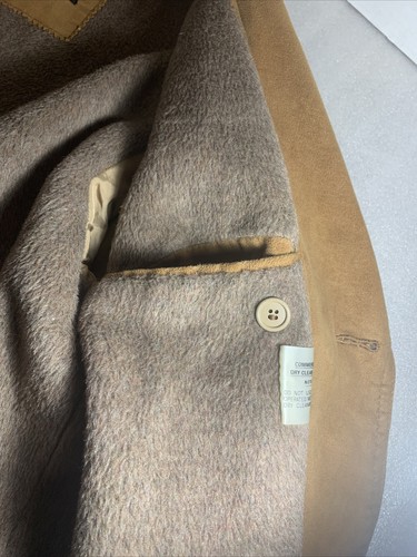 Vintage 70s Europe Craft Leather Suede Men's Jacket size 44 - Wool - Picture 6 of 12