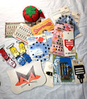 Lot of Vintage Sewing Notions Tomato Pincushion Needles Hooks Snaps Buckles