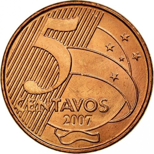 Brazil 5 Centavos Tiradentes Coin KM648 1998 - 2021 - Picture 7 of 10