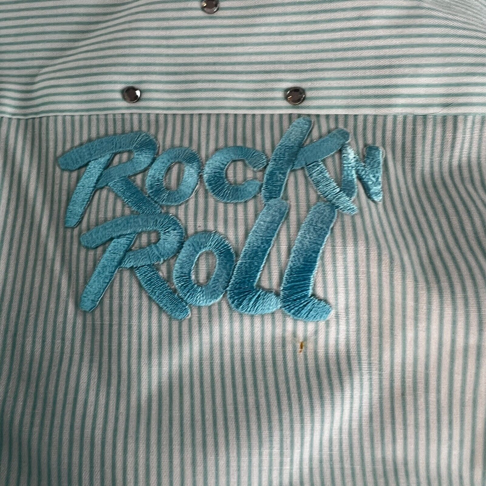 Ladies 50’s Rock N Roll Shirt Button Front Long S… - image 2