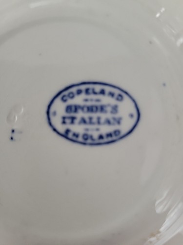 Copeland Spode's Italian Tea Plate, England Vintage Blue and White - Picture 4 of 6