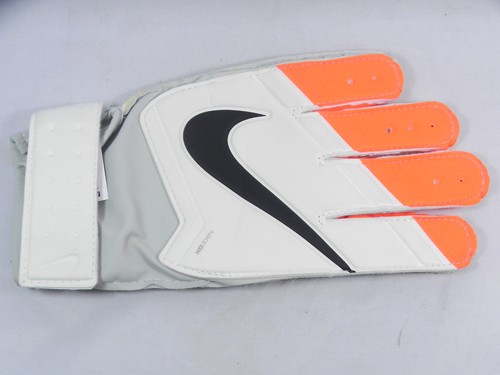 Nike GK Soccer Goalie Goalkeeper LEFT Glove White Orange Black GS0283 183 Sz 7 - 第 1/6 張圖片