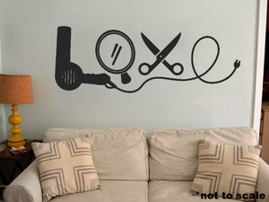 Love Cosmetology Interior Wall Sticker Decal Vinyl Decor Hair Image Is Loading Love Cosmetology Interior Wall Sticker Decal Vinyl Decor