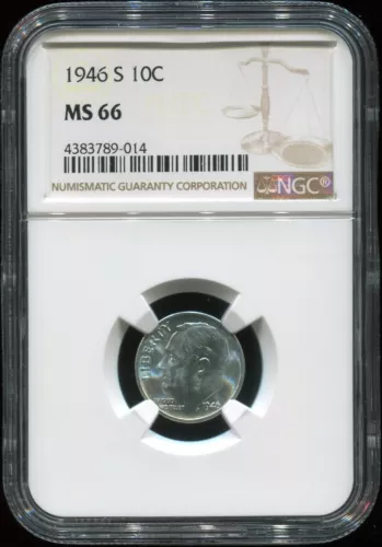 1946 S 10C MS 66 NGC USA coin