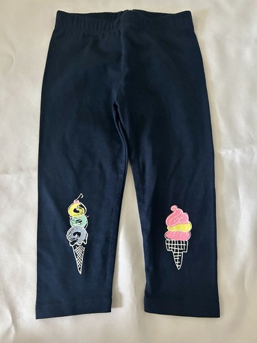 Baby Gap Girls Capri Leggings Navy Blue With Ice Cream Cones Girls Size 4 Years - Picture 8 of 15