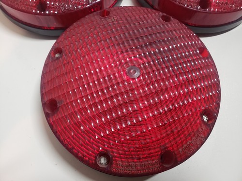 LOt-3 Baader Brown 5000R 5000A SAE S 75 bus red signal lens 7" - Picture 6 of 6