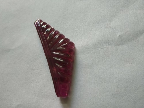 Hermosa pieza tallada de turmalina rubelita de 1 pieza de piedras preciosas naturales 19,45 quilates - Imagen 12 de 12