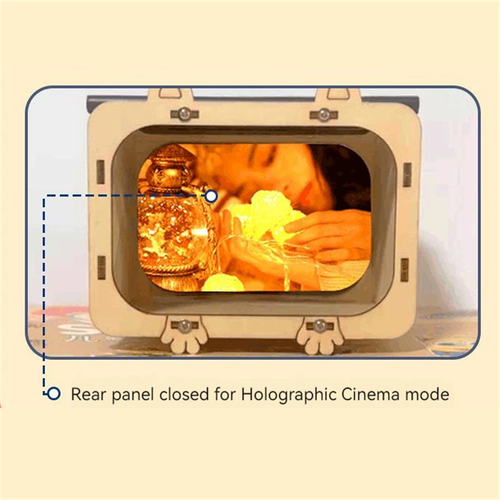 3D Holograficzny telefon kinowy Projektor Wodden Niezmontowany zestaw Akcesoria - Zdjęcie 13 z 14
