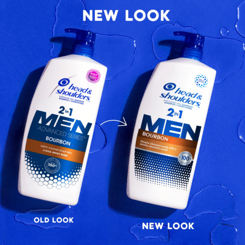 Head and Shoulders Mens 2 in 1 Dandruff Shampoo and Conditioner, Bourbon, 28.2 O - Picture 4 of 12