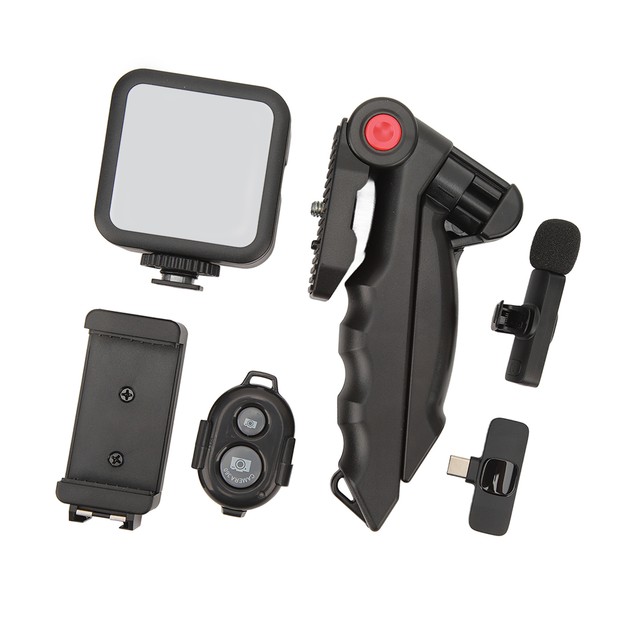 Vlogging Kit For Phone Phone Tripod Holder LED Light Wireless Mic Video Vlogging Kit For Phone Phone Tripod Holder LED Light Wireless Mic Video