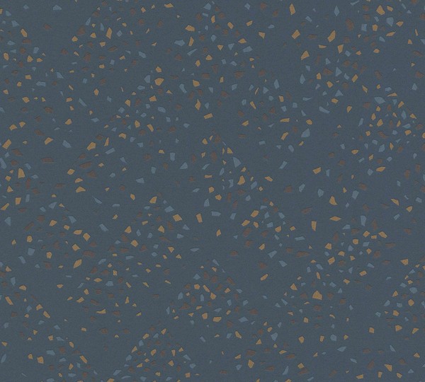 New Walls Vliestapete Rauten TüRkis Braun Blau Glanz 37394-1 (3,09€/1Qm)-image
