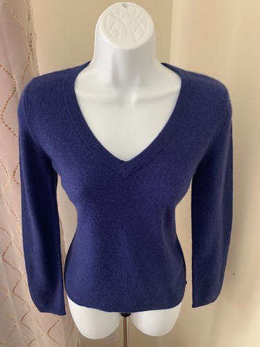 Ann Taylor Deep Royal Blue 100% Cashmere Sweater, Women's Petite - Small - Picture 2 of 8