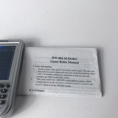 Sudoku Electronic Game-Tested Works - Picture 7 of 9