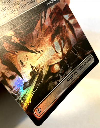 MTG Desecrate Reality EXTENDED ART FOIL Commander Masters 746 NM - Picture 4 of 6
