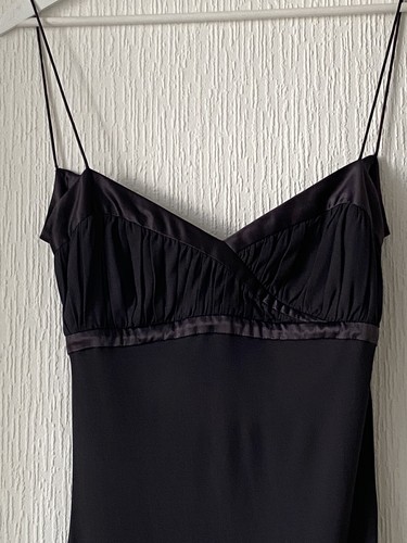 DARK GREY MAXI DRESS 8 AMANDA WAKELEY EVENING PARTY SUMMER HOLIDAY GLAM LONG - Picture 4 of 10