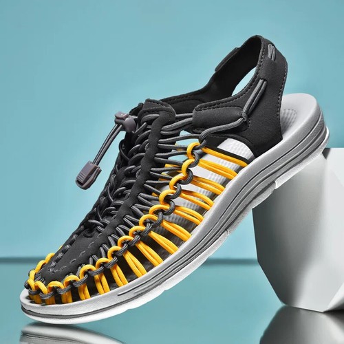 Summer Men's Handmade Fashion Sandals Outdoor Casual Beach Breathable Soft Shoes - Picture 27 of 31