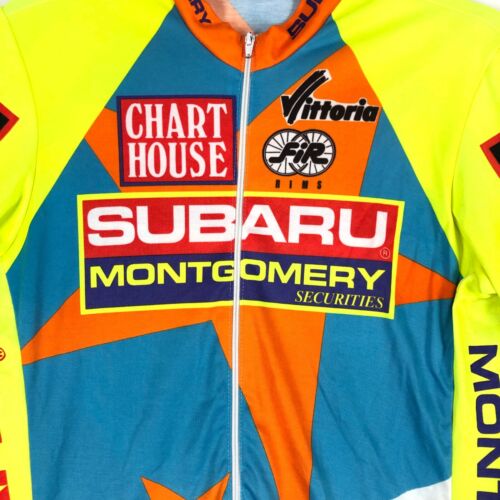 Vintage Subaru Montgomery Mens XL Cycling Team Full Zip Jersey - Picture 3 of 11
