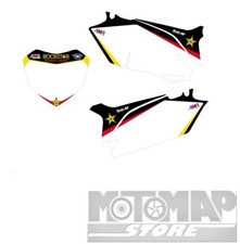 KIT ADESIVI GRAFICHE TABELLE PORTANUMERO HONDA CR CRF 125 250 450 ROCKSTAR