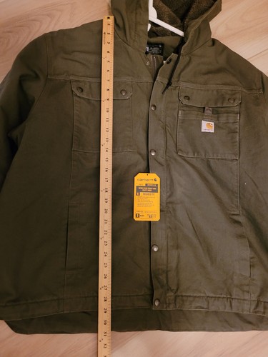 Giacca utility Carhartt Duck Sherpa foderata "Moss" vestibilità rilassata 0J3826-M 3XL nuova con etichette - Foto 7 di 12
