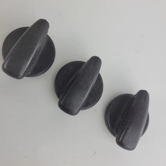 Комплект из 3 серых ручек климат-контроля для обогревателя переменного тока Toyota Echo 2000-2002 годов выпуска от оригинального производителя - Изображение 2 из 4