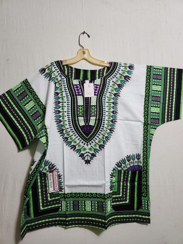 Herren Frauen afrikanisches Dashiki Top Shirt Hippie Bluse 100 % Baumwolle 2 Taschen kostenlose Größe - Bild 51 von 143