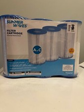 Summer Waves Universal Pool Filter Cartridge Replacement TYPE A or C 3-PACK NEW