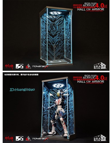 1/6 Scale Iron Man Acrylc Hall Of Armor Hangar 4.0SE Transparent Display Box New - Picture 5 of 5