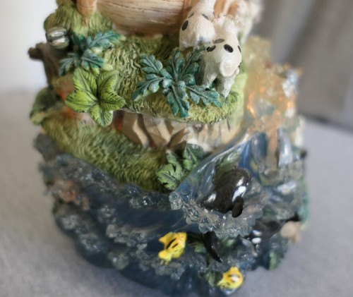 Arca di Noè Resina Batteria Illuminata "Parla con gli Animali" Figurina Music Box 9,75" - Foto 11 di 12