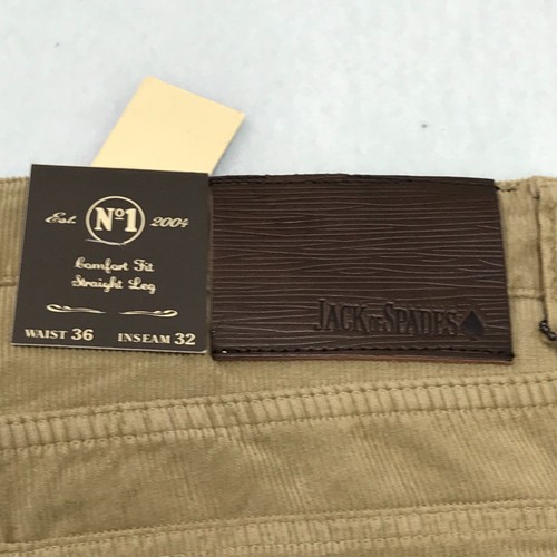 Pantalones de pana Jack of Spades para hombre 36X32 (34x31) NUEVO High Roller pierna recta - Imagen 13 de 20