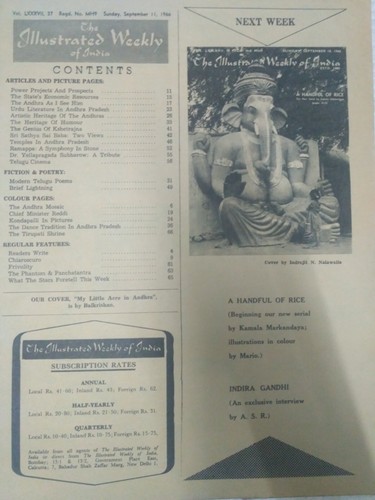 EL SEMANARIO ILUSTRADO DE LA INDIA 1966 ACENTO EN ANDHRA PRADESH 2, SATHYA SAI BABA - Imagen 2 de 20