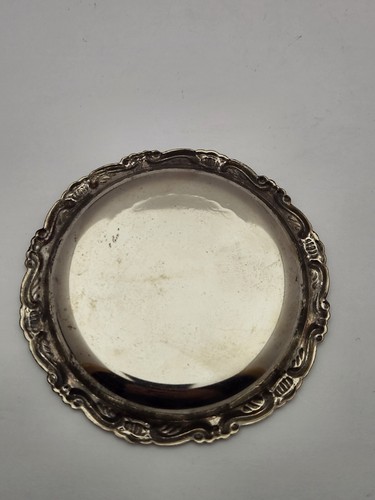 Coasters Etched 4" - EP Silver Plated On Steel - Made in Italy - Set of 6 - Picture 13 of 24