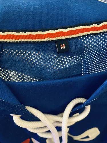 Vintage Fila long sleeve hockey jersey style pullover striped Blue mens Medium - Picture 5 of 6