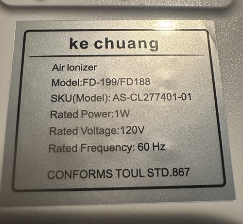 Purificador de Aire Lonizador 3 Piezas para Hogar, Oficina, Humo, Mascota, Olores, Hogar, Baño... - Imagen 7 de 7