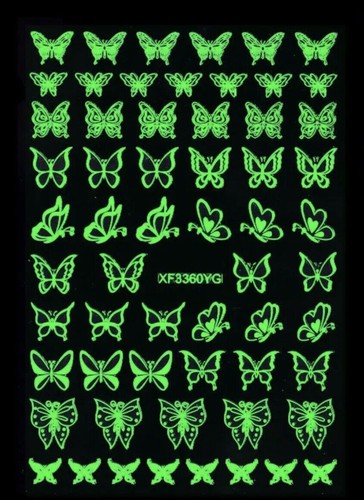 Nägel Aufkleber im Dunkeln Leuchtende Nägel Nagelsticker Partynägel Disconägel - Picture 17 of 32