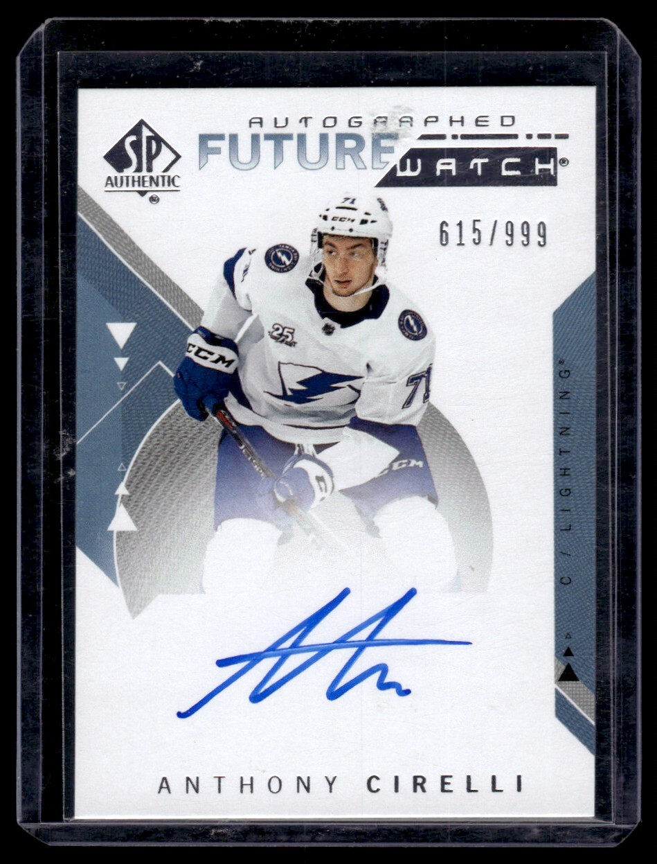 2018-19 SP Authentic Future Watch Autograph Rookie Anthony Cirelli RC Auto /999