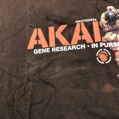 Akademiks Shirt Mens XL Brown Orange Short Sleeve Hiking Casual Y2K * - Picture 6 of 15