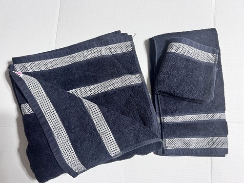 Juego de toallas solitario Casa Copenhagen 600 GSM toalla de baño paño de mano azul oscuro - Imagen 1 de 8