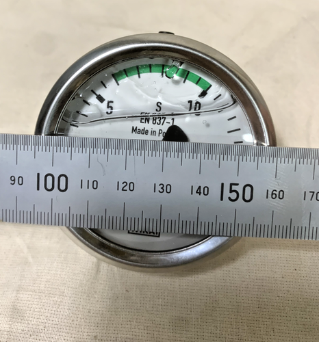 Hyundai/Wika EN 837-1 0-16 KGF/CM2 Pressure Gauge Steel Casing 1/4" BSP Fitting - Picture 6 of 8