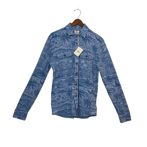 Camisa Suéter Faherty Legend Aguas Costeras - Azul - Para Hombre Pequeña - ¡NUEVA CON ETIQUETAS!