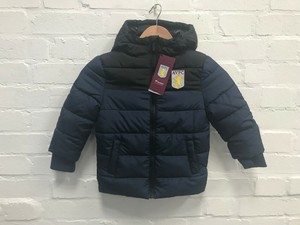 Aston Villa Boy S Fanatics Padded Bench Jacket 2 3 Years Navy
