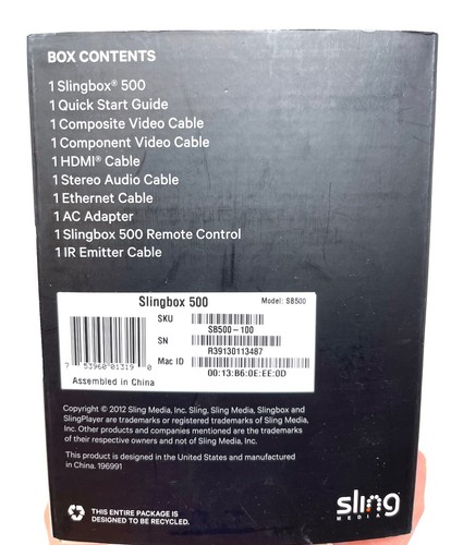 USED ONCE Sling Media Slingbox 500 Digital Media Streamer Wi-fi HDMI OPEN BOX - Picture 4 of 10