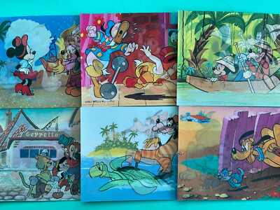 Seltene VINTAGE Disney 3D linsenförmige Postkarten x 6 von Toppan Wonder Co Japan
