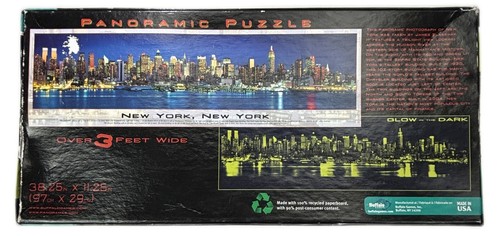 New York NY Glow in the Dark Panoramic Jigsaw Puzzle Buffalo CityScape 750 Pc - Picture 2 of 5